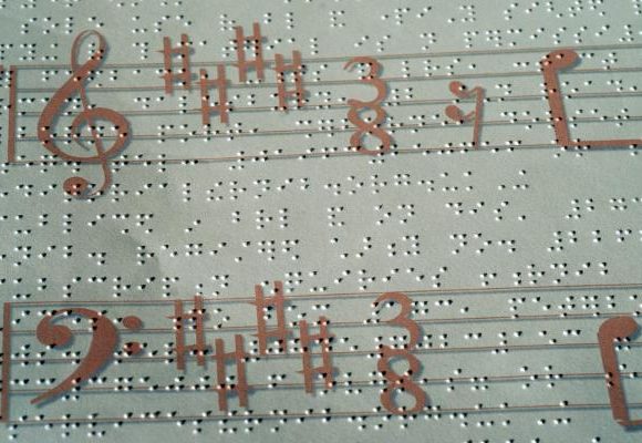 image of braille music